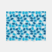 ハヌカーのハヌカー(ユダヤ教の祭り)のDriedelパターン フリースブランケット (正面(横))