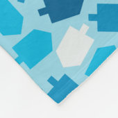 ハヌカーのハヌカー(ユダヤ教の祭り)のDriedelパターン フリースブランケット (角)