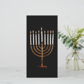ハヌカーのハヌカー（ユダヤ教の祭り）のHanukah Hannukahの（ユダヤ教）メノラーの蝋燭 シーズンカード (スタンド正面)