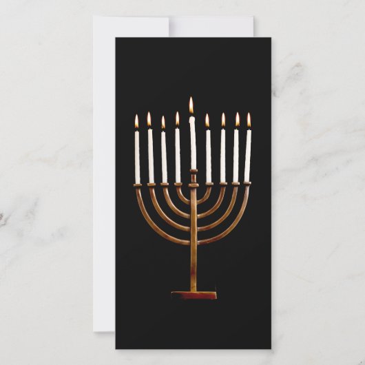 ハヌカーのハヌカー（ユダヤ教の祭り）のHanukah Hannukahの（ユダヤ教）メノラーの蝋燭 シーズンカード (正面)