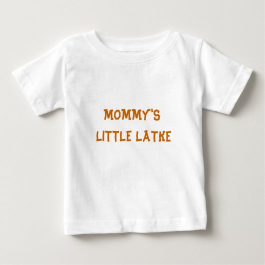 ハヌカーのベビーの幼児のワイシャツのお母さんの少しLATKE ベビーTシャツ (正面)