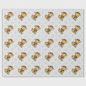 ハヌカーのユダヤ人のラブラドル・レトリーバー犬の小犬 ラッピングペーパー (フラット)