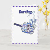 ハヌカーの休日のピックボールの挨拶 カード (黄色い花)