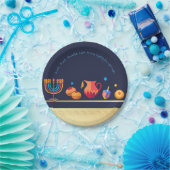 ハヌカーの幸せなパーティーの美しい装飾 ペーパープレート (パーティー)