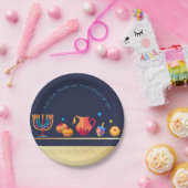 ハヌカーの幸せなパーティーの美しい装飾 ペーパープレート (パーティー)