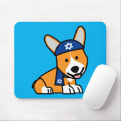 ハヌカーの幸せなユダヤ人のコーギーのコーギー犬の子犬 マウスパッド (マウス)