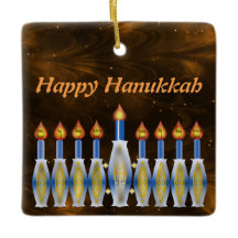 ハヌカーの幸せな様式化された（ユダヤ教）メノラーの曖昧な空