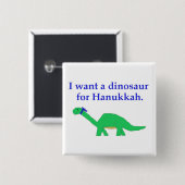 ハヌカーの恐竜ピン 缶バッジ (正面&裏面)