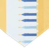 ハヌカーの(ユダヤ教)メノラーの青および金ゴールド テーブルクロス (アングル)