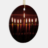 ハヌカーの（ユダヤ教）メノラー光のフェスティバル セラミックオーナメント (右)