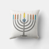 ハヌカーの（ユダヤ教）メノラー クッション (裏面)