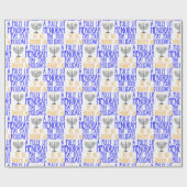 ハヌカーは明るいメノラのように明るい ラッピングペーパー (フラット)