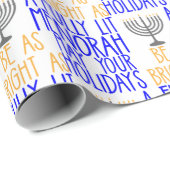 ハヌカーは明るいメノラのように明るい ラッピングペーパー (ロールコーナー)