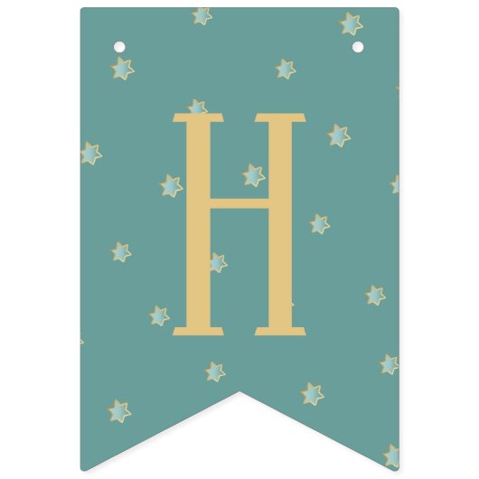 ハヌカーアゲハチョウバナーターコイズ金ゴールドドレデル バンティングフラッグ (第2の旗)