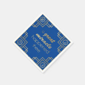 ハヌカーアールデコア素晴らしミラクル金ゴールド スタンダードカクテルナプキン (角)