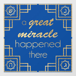 ハヌカーアールデコ金ゴールドウィンドウロック ウィンドウサイン