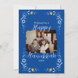 ハヌカーカスタムファミリーフォトホリデーカード シーズンカード