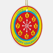 ハヌカーカラフルハヌカー(ユダヤ教の祭り)8熱狂するナイトオーナメント セラミックオーナメント (右)