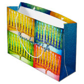 ハヌカーカラフル4メノラーズピースラブライト ラージペーパーバッグ (裏面アングル)