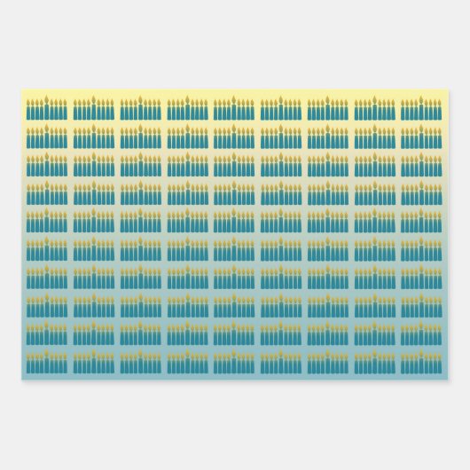 ハヌカーキャンドル  ラッピングペーパーシート (正面)