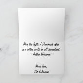 ハヌカーグリーティングカード/封筒「ハヌカーキャンドル」 シーズンカード (内部)