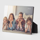 ハヌカーシンプルモダンシックファミリーフォト フォトプラーク (側面)
