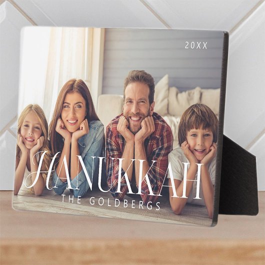 ハヌカーシンプルモダンシックファミリーフォト フォトプラーク