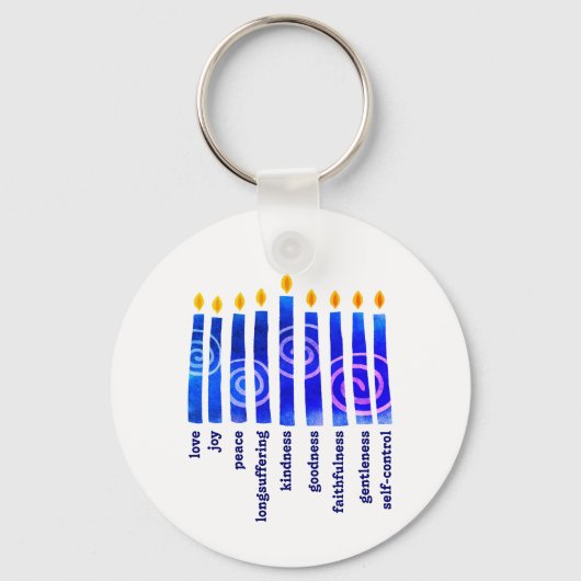 ハヌカースピリチュアルフルーツクリスチャン キーホルダー (正面)