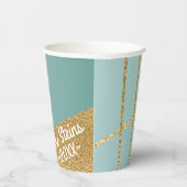 ハヌカーターコイズと金ゴールド8オズ。紙コップ 紙コップ (右)