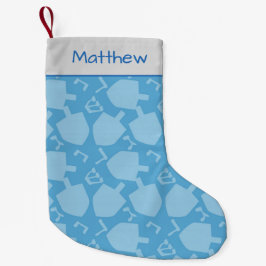 ハヌカーチャームドライデルとヘブライ語アルファベット スモールクリスマスストッキング