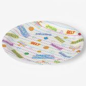 ハヌカーデザインパーティー ペーパープレート (アングル)