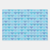 ハヌカーハヌカー(ユダヤ教の祭り)チャヌキア(ユダヤ教)メノラーパターンブルー ラッピングペーパーシート (正面2)