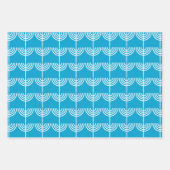 ハヌカーハヌカー(ユダヤ教の祭り)チャヌキア(ユダヤ教)メノラーパターン ラッピングペーパーシート (正面)