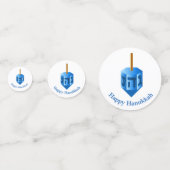 ハヌカーハヌカー(ユダヤ教の祭り)デザインテーブル紙吹雪 コンフェッティ (裏面)