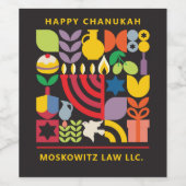 ハヌカーハヌカー（ユダヤ教の祭り）（ユダヤ教）メノラードレデルユダヤのシンボル ワインラベル (シングルラベル)