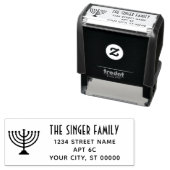 ハヌカーハヌカー（ユダヤ教の祭り）（ユダヤ教）メノラー名差出人住所 セルフインキングスタンプ (インサイチュ)