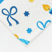 ハヌカーパーソナライズされたロウソク フリースブランケット (角)