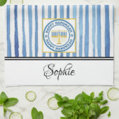 ハヌカーパーソナライズされた キッチンタオル (折り畳み)