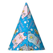 ハヌカーパーティー帽子「犬、猫、ネズミ、鳥」 パーティーハット (裏面)