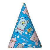 ハヌカーパーティー帽子「犬、猫、ネズミ、鳥」 パーティーハット (右)