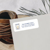 ハヌカーフェスティバルウォーターカラー(ユダヤ教)メノラーフローラ ラベル