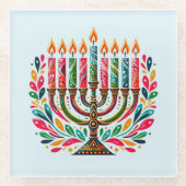 ハヌカーフェスティバルオブライツ ガラスコースター (正面)