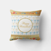 ハヌカーフェスティバルパーティービューティフルホリデーデコール クッション (裏面)