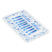 ハヌカーフェスティバルパーティーブルーオーナメント マグネット (右側)