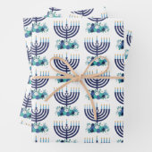 ハヌカーフローラ（ユダヤ教）メノラーウエディングフラワー ラッピングペーパーシート (インサイチュ)