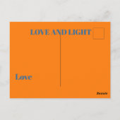 ハヌカーモダン(ユダヤ教)メノラーブルーグリーティングカード ポストカード (裏面)