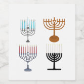 ハヌカーユダヤ教ユダヤ教 ワインラベル (シングルラベル)