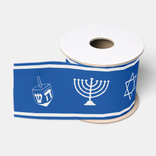 ハヌカーリボン (ユダヤ教)メノラー, Dreidel, Star of David グログランリボン