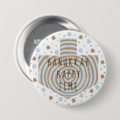 ハヌカー丸ボタン青/タンドリデルスターズ 缶バッジ (正面&裏面)