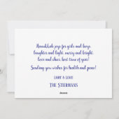 ハヌカー写真 シーズンカード (裏面)